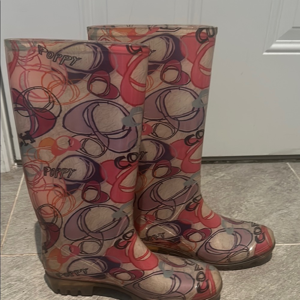 Coach Poppy Multicolor Rain Boots